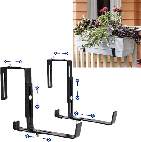 adjustable window planter box single metal bracket|heavy duty window box brackets.